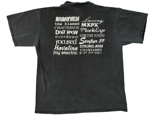 Vintage Tooth & Nail Records Black T-Shirt Hardcore Punk Record Label 90s mxpx focused strong arm starflyer 59