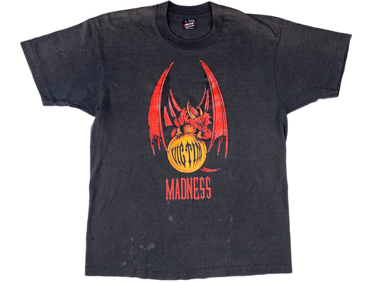 Vintage Victim 'Madness' 1994 Tour Black T-Shirt 80s Heavy Metal band Dragon Graphic