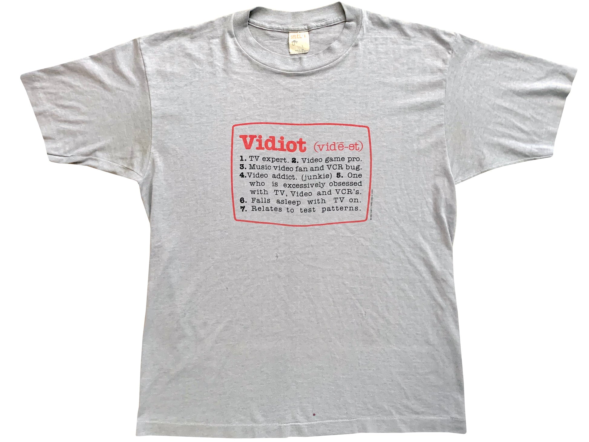 Vintage Vidiot T-Shirt Video VHS Definition 80s 90s