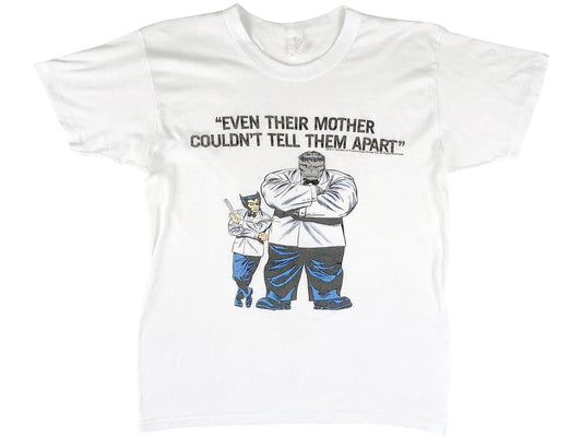 Vintage Wolverine & Grey Hulk “Even Their Mother” White T-Shirt Marvel Comics Comic Book 80s 90s